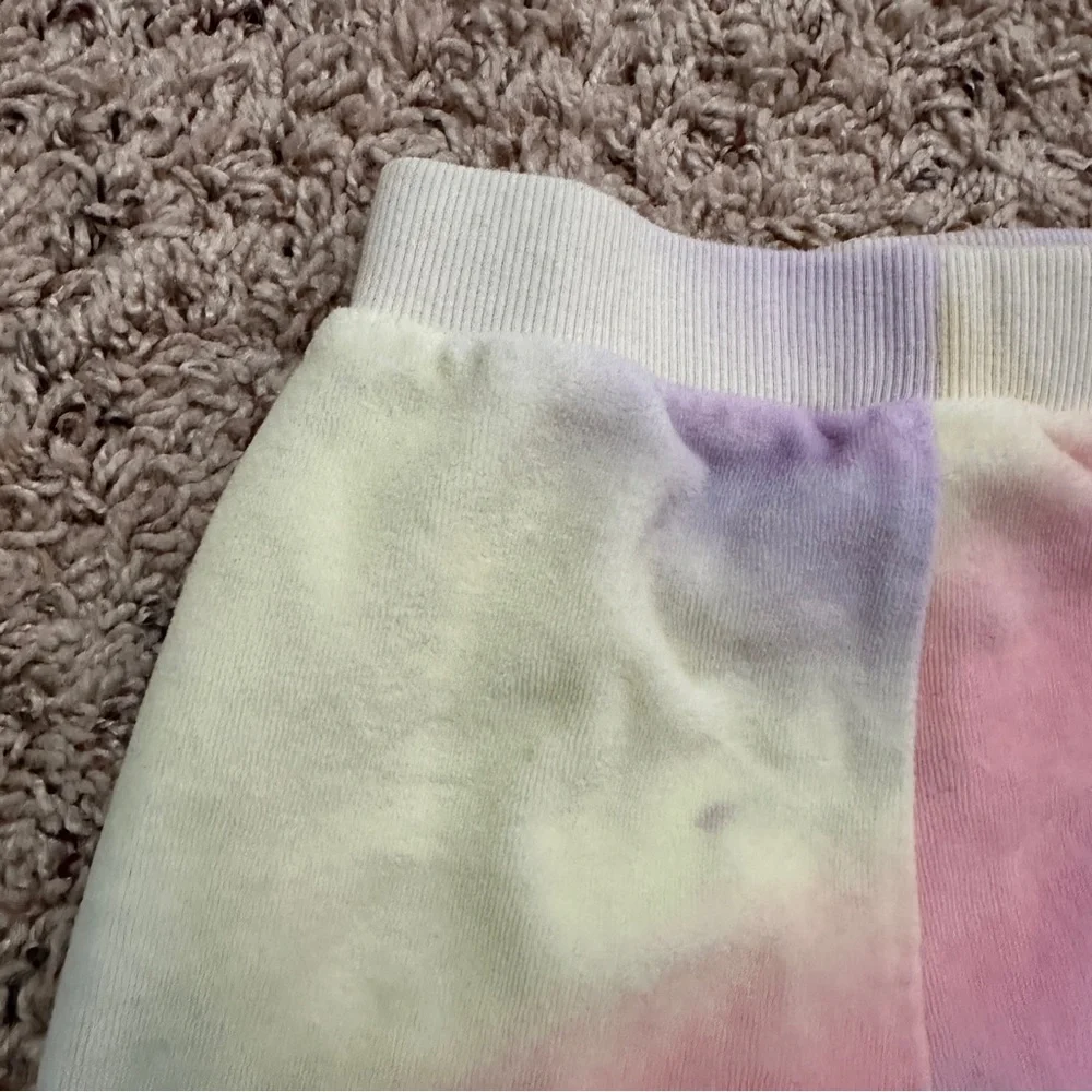 Juicy Couture Kids Tie Dye Rainbow Velour Pants Girls Size 4T Cute Spring